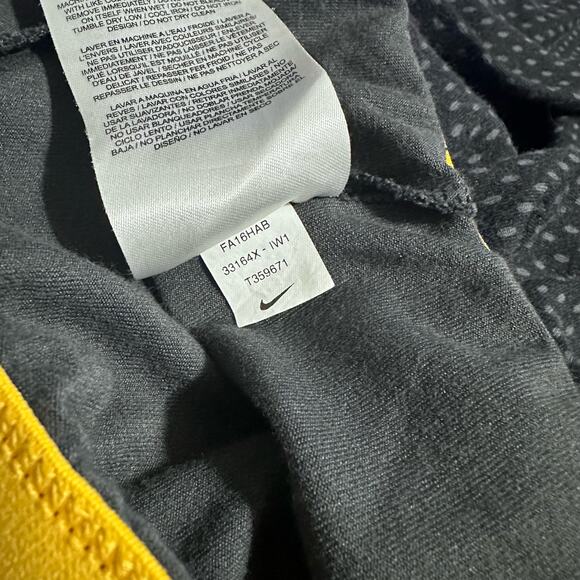 Nike Iowa Hawkeyes Legging Womens S Small Stretch Black Grey Dotted Spellout - Picture 8 of 9